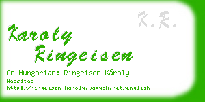 karoly ringeisen business card